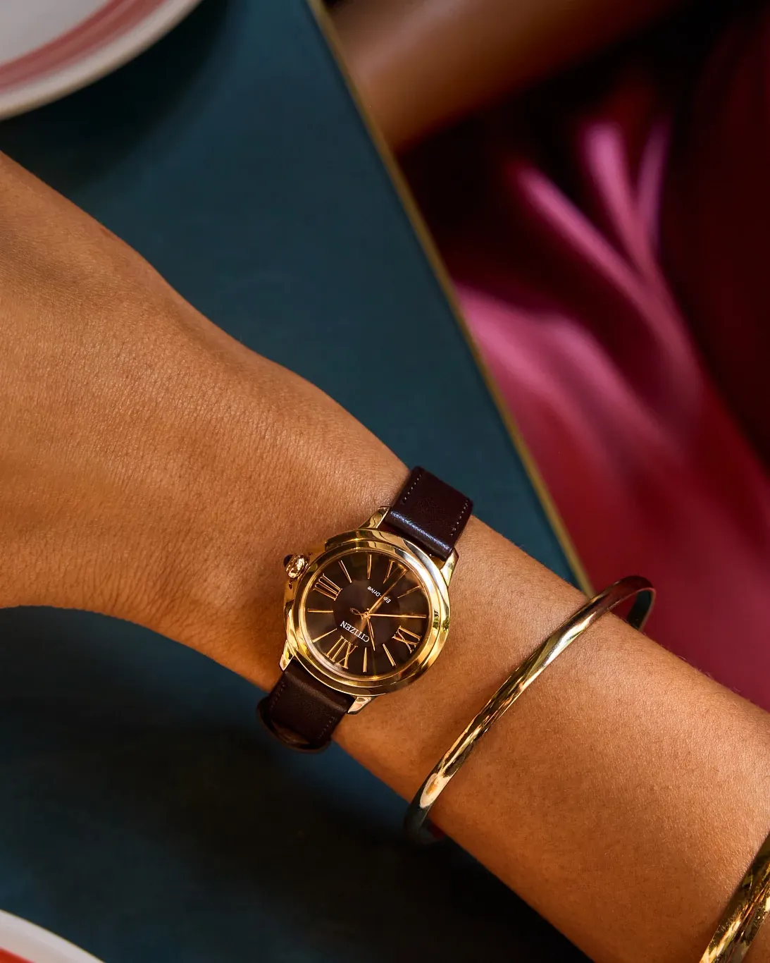 Citizen L Ceci Brown Dial Apple Leather Strap EM1163-09X | CITIZEN